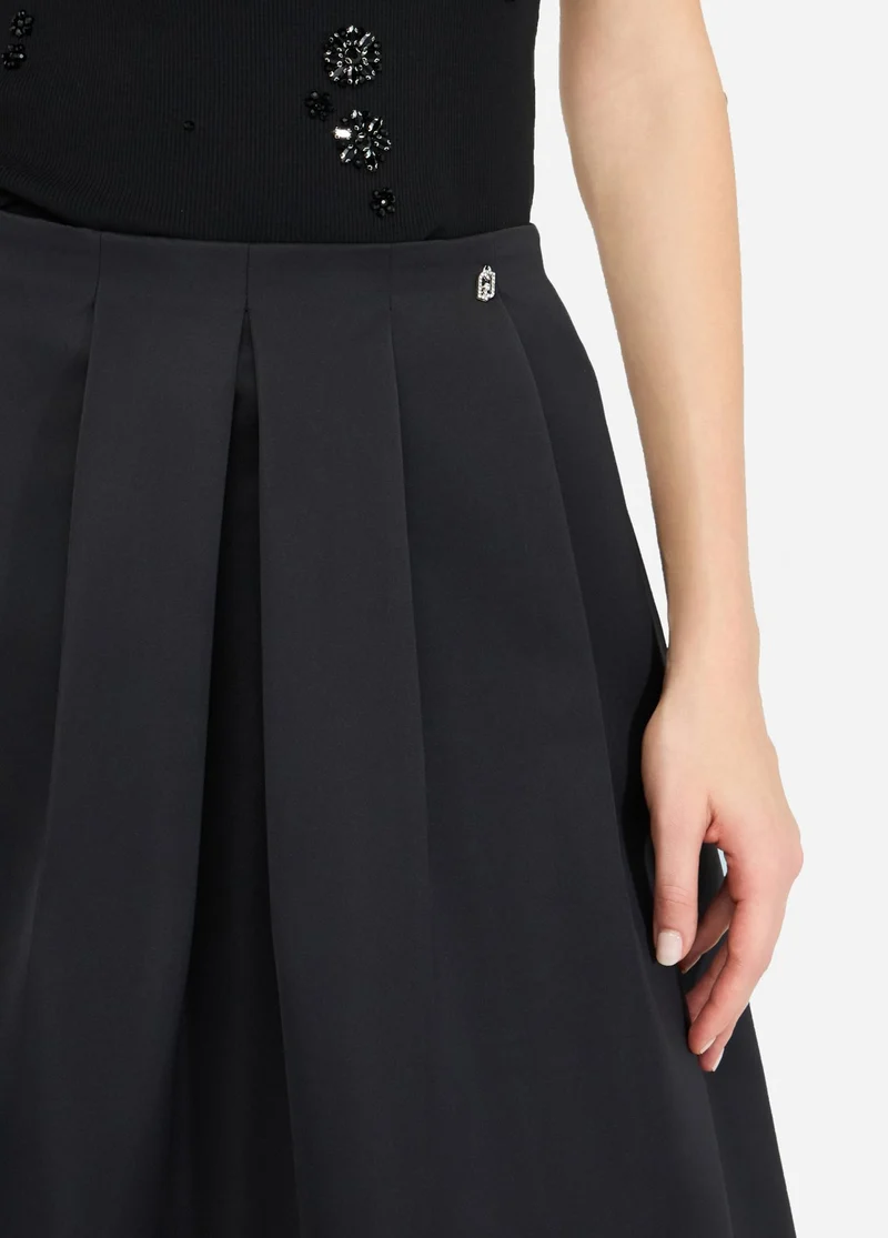 Taffeta Midi Skirt