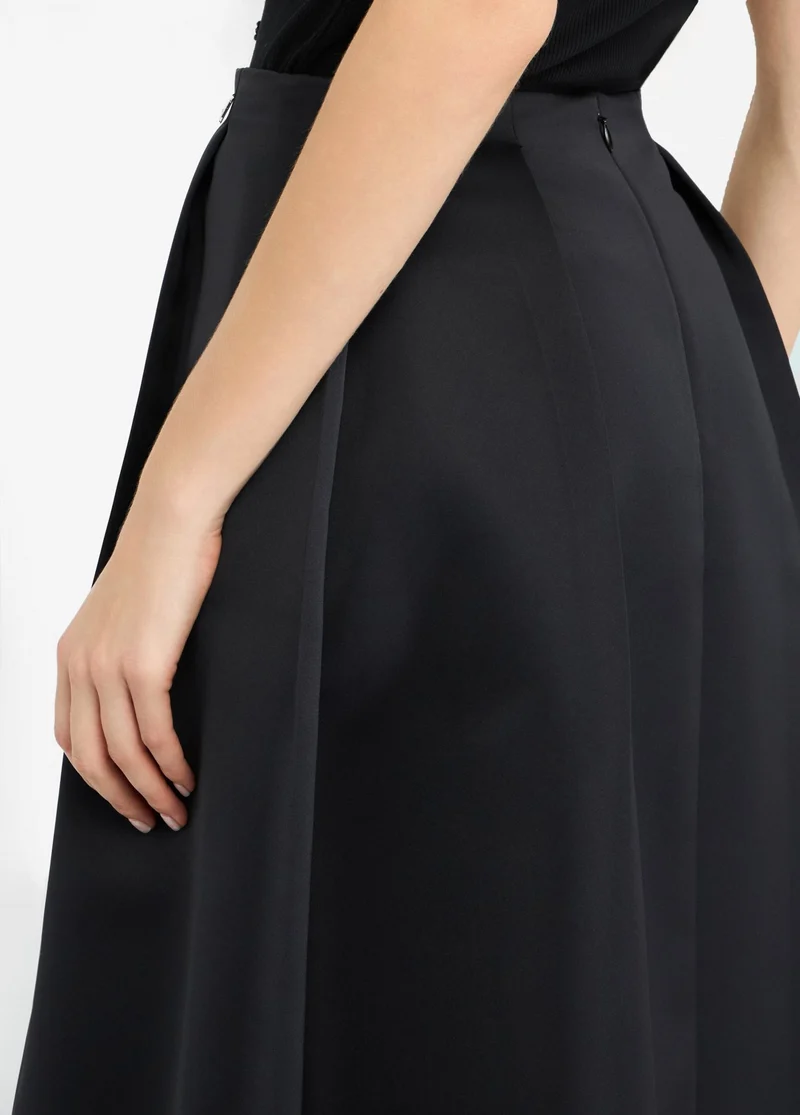 Taffeta Midi Skirt