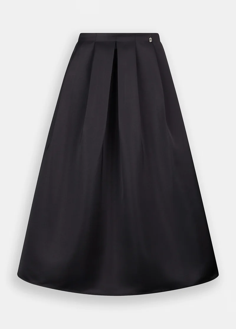 Taffeta Midi Skirt