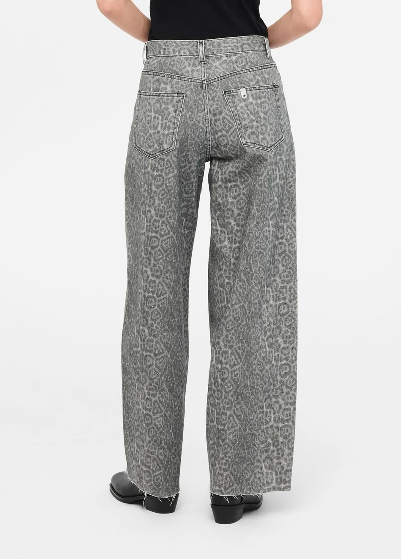 Flared Trousers with Print