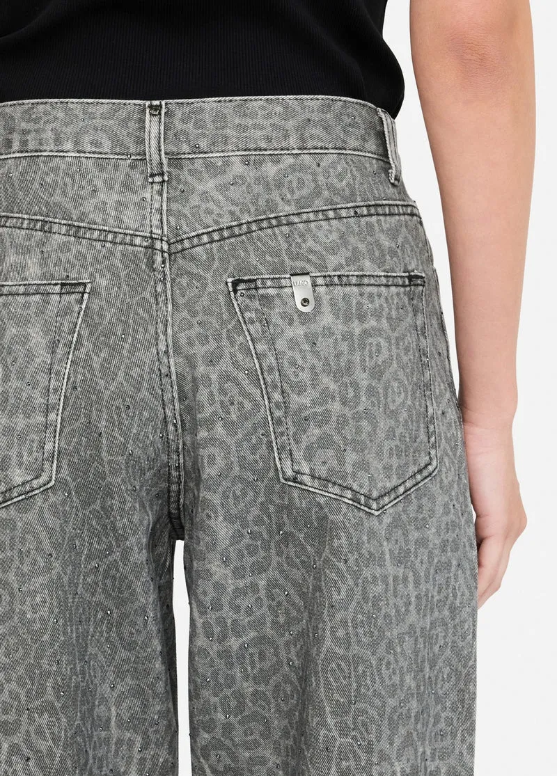 Flared Trousers with Print