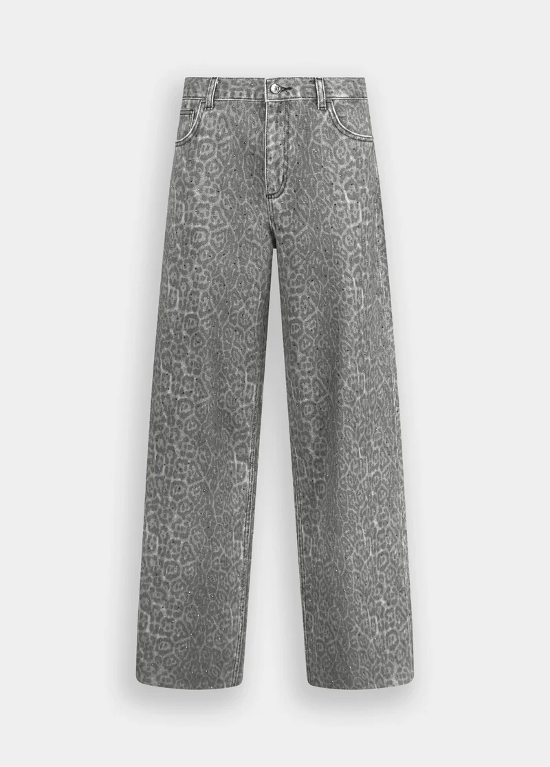 Flared Trousers with Print