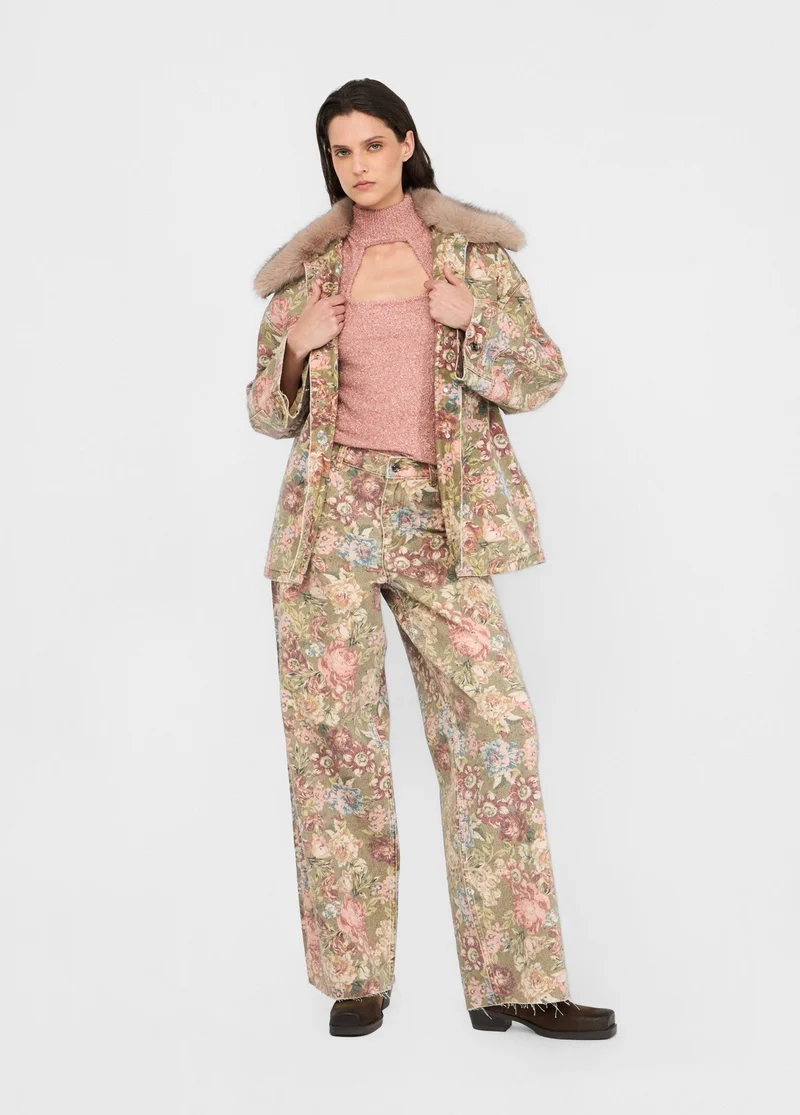 Flared Trousers with Print