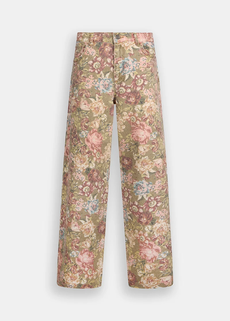 Flared Trousers with Print