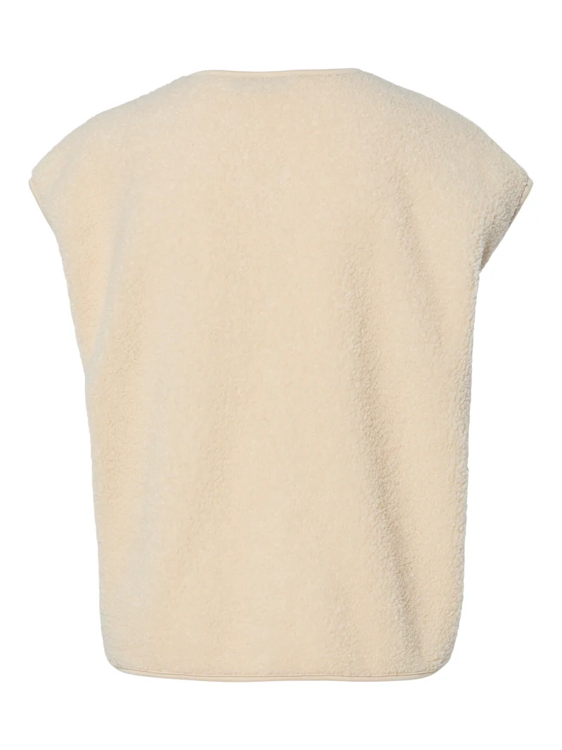 PCKATTY TEDDY VEST NOOS BC, Birch