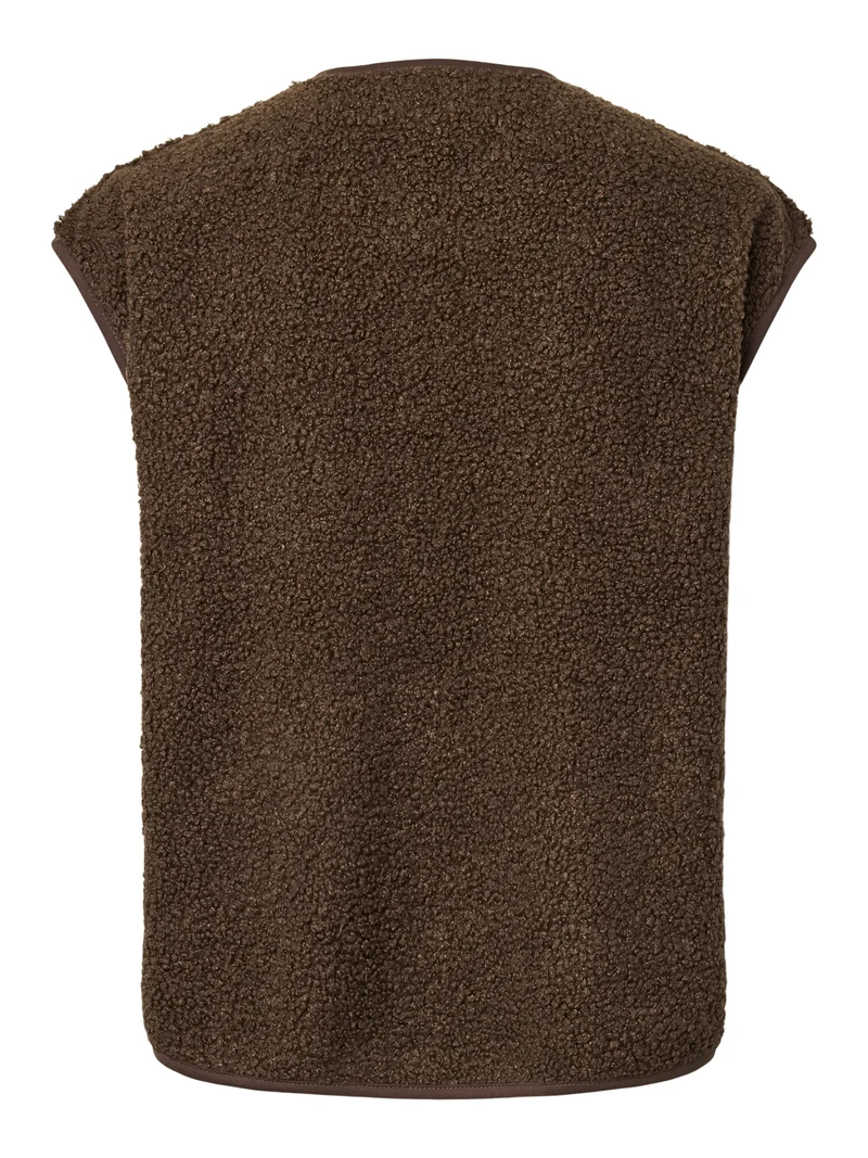 PCKATTY TEDDY VEST NOOS BC, Morel