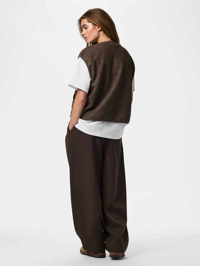 PCKATTY TEDDY VEST NOOS BC, Morel