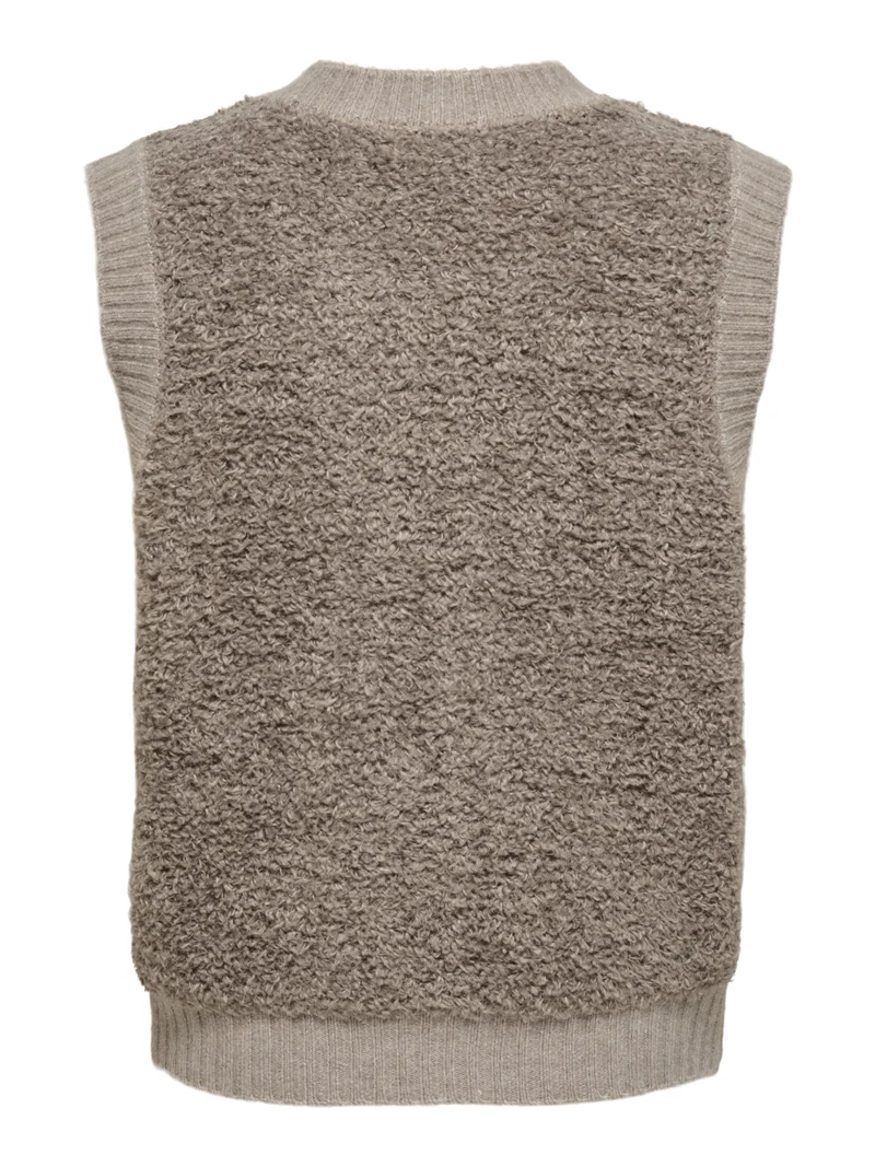 JDYEIRA LIFE S/L ON BUTTON VEST KNT, Mountain Trail