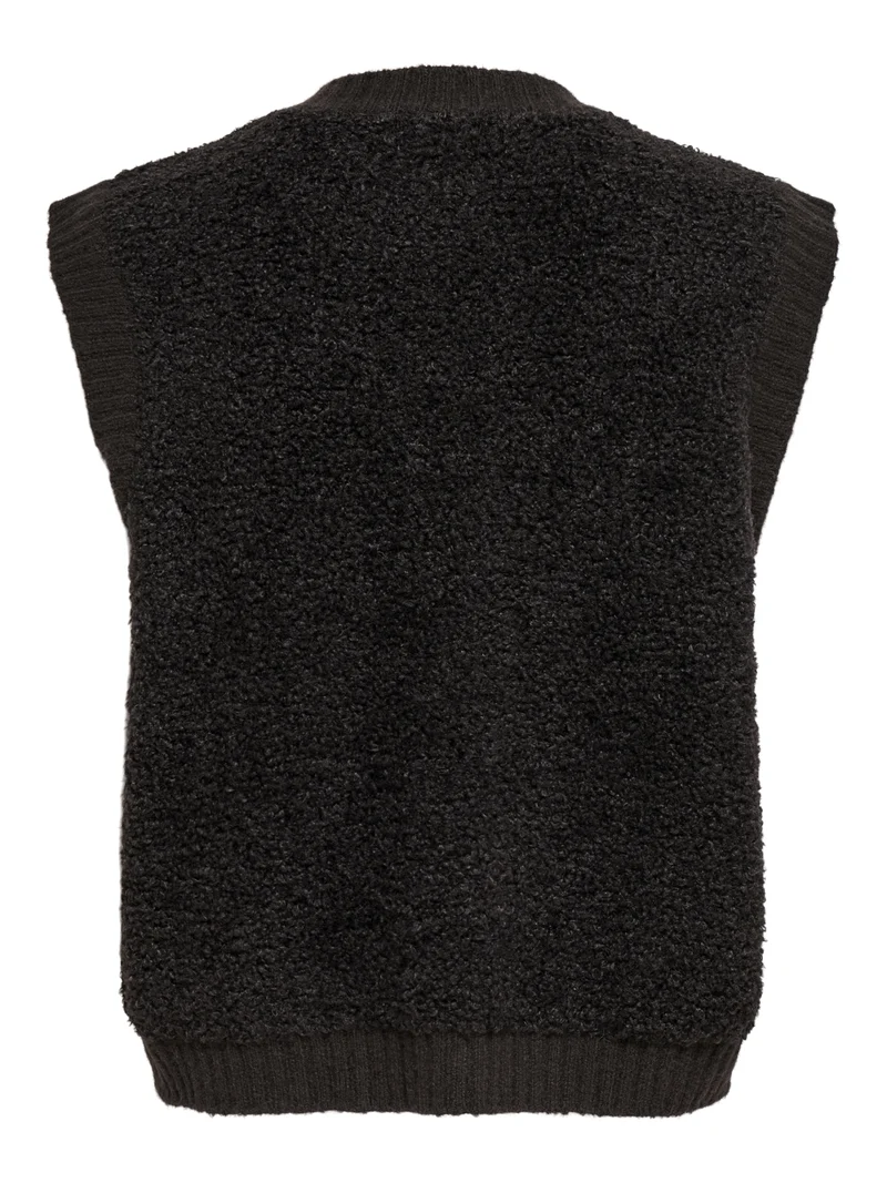 JDYEIRA LIFE S/L ON BUTTON VEST KNT, Chocolate Torte