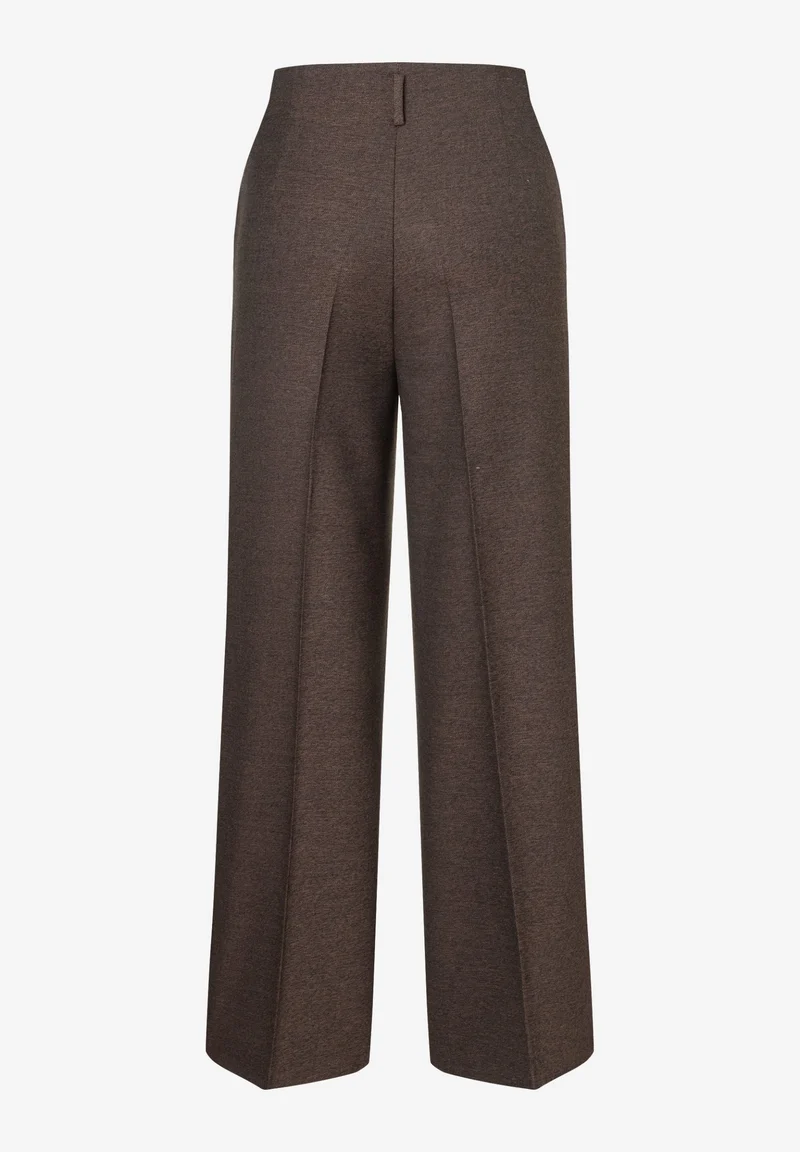 Soft Melange Wide Leg Pants, dark espresso melange