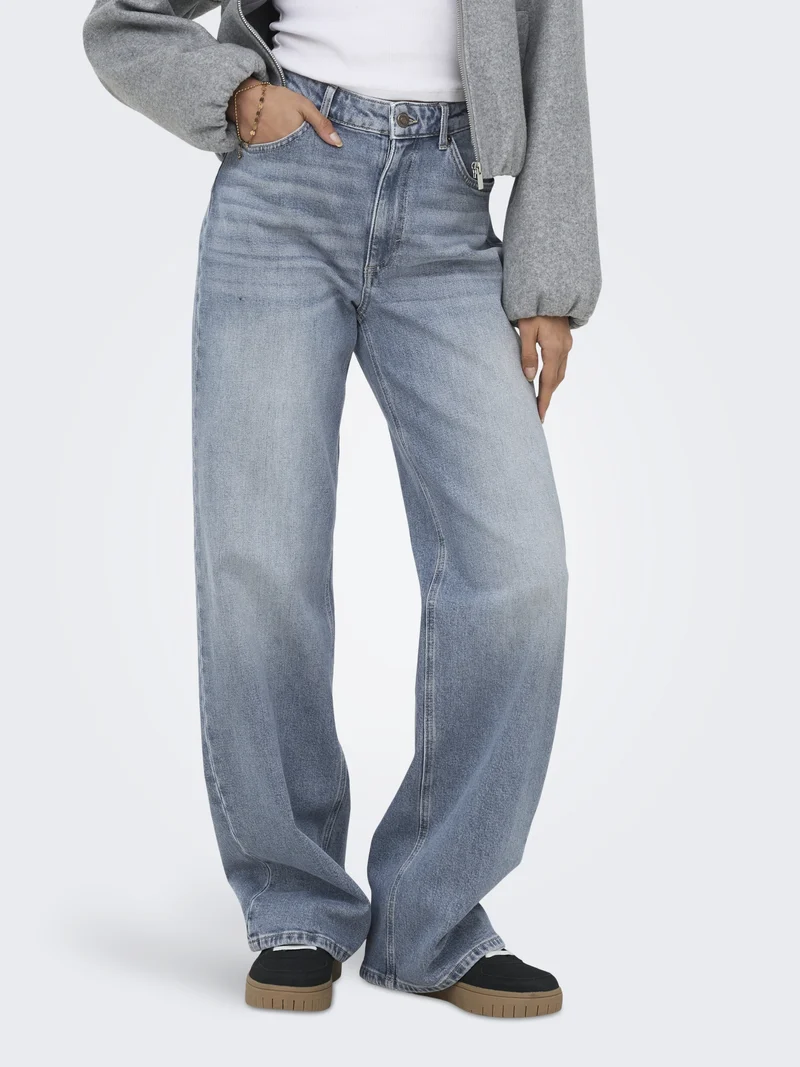 ONLJUICY HW WIDE LEG DNM DOT661, Special Blue Grey Denim