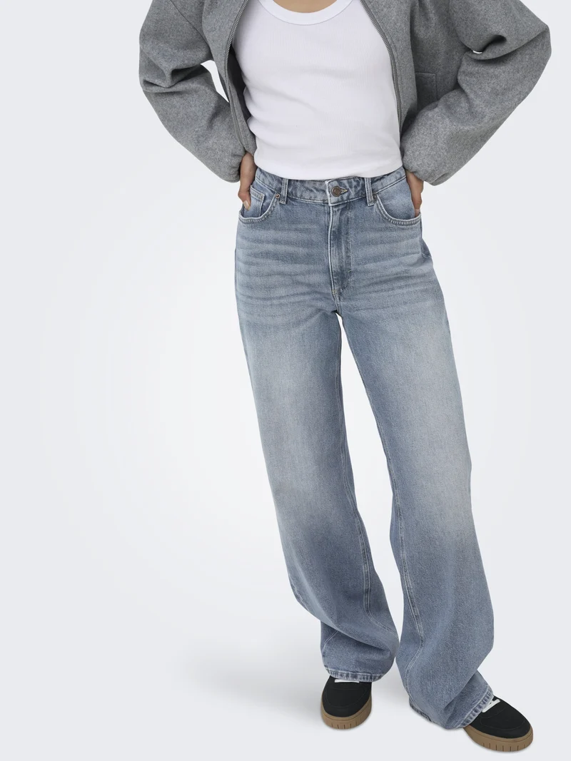 ONLJUICY HW WIDE LEG DNM DOT661, Special Blue Grey Denim