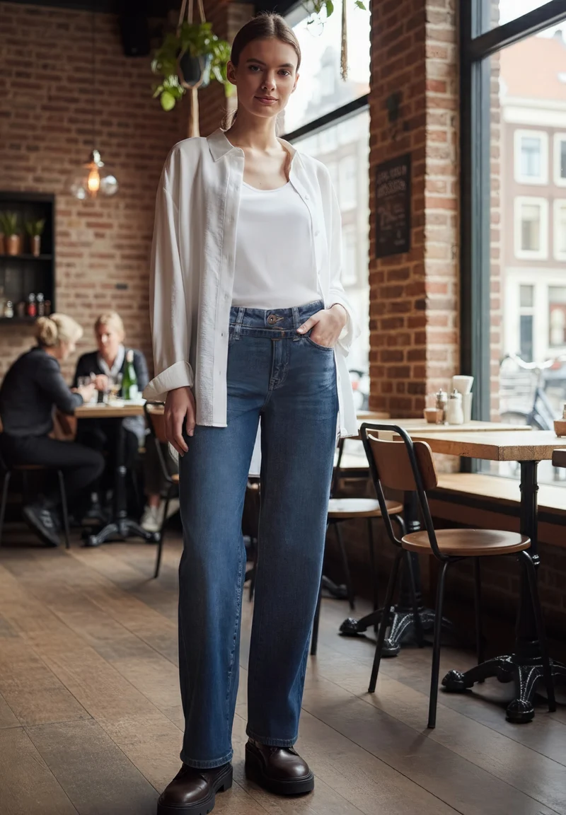 Studio Style Wideleg,mw,mid bl, Medium Blue Wash