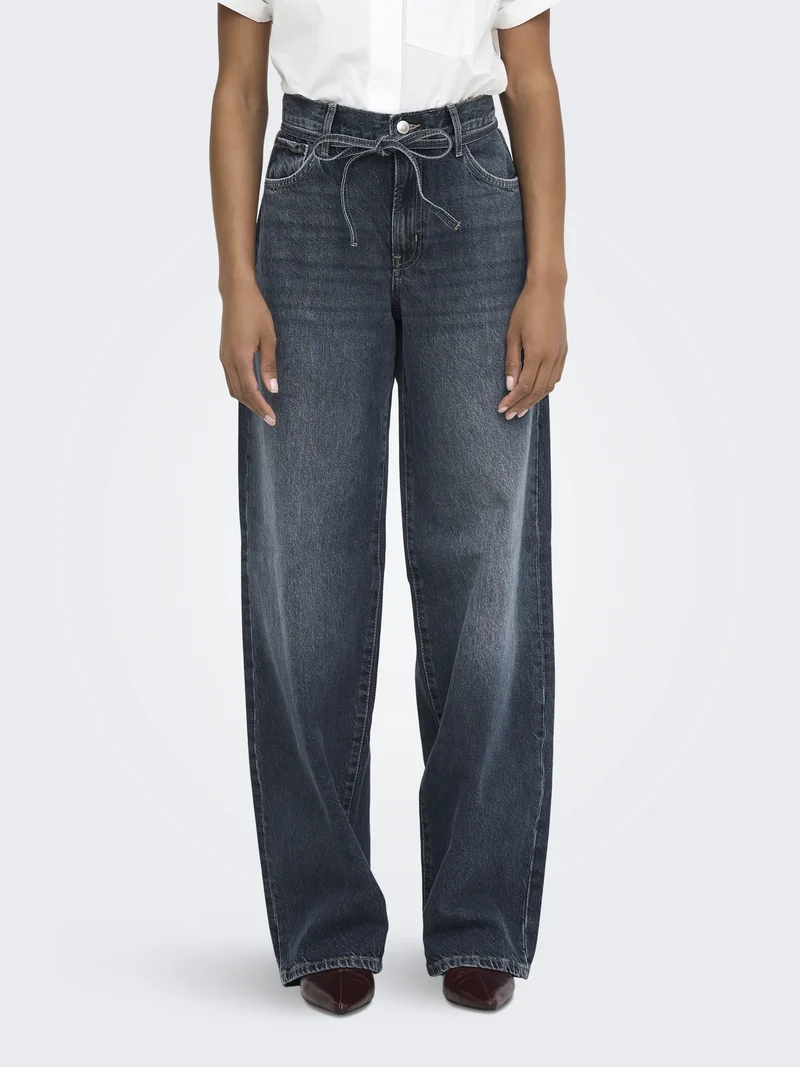 ONLGIANNA MW STRAIGHT DNM DOT003 NO, Special Blue Grey Denim
