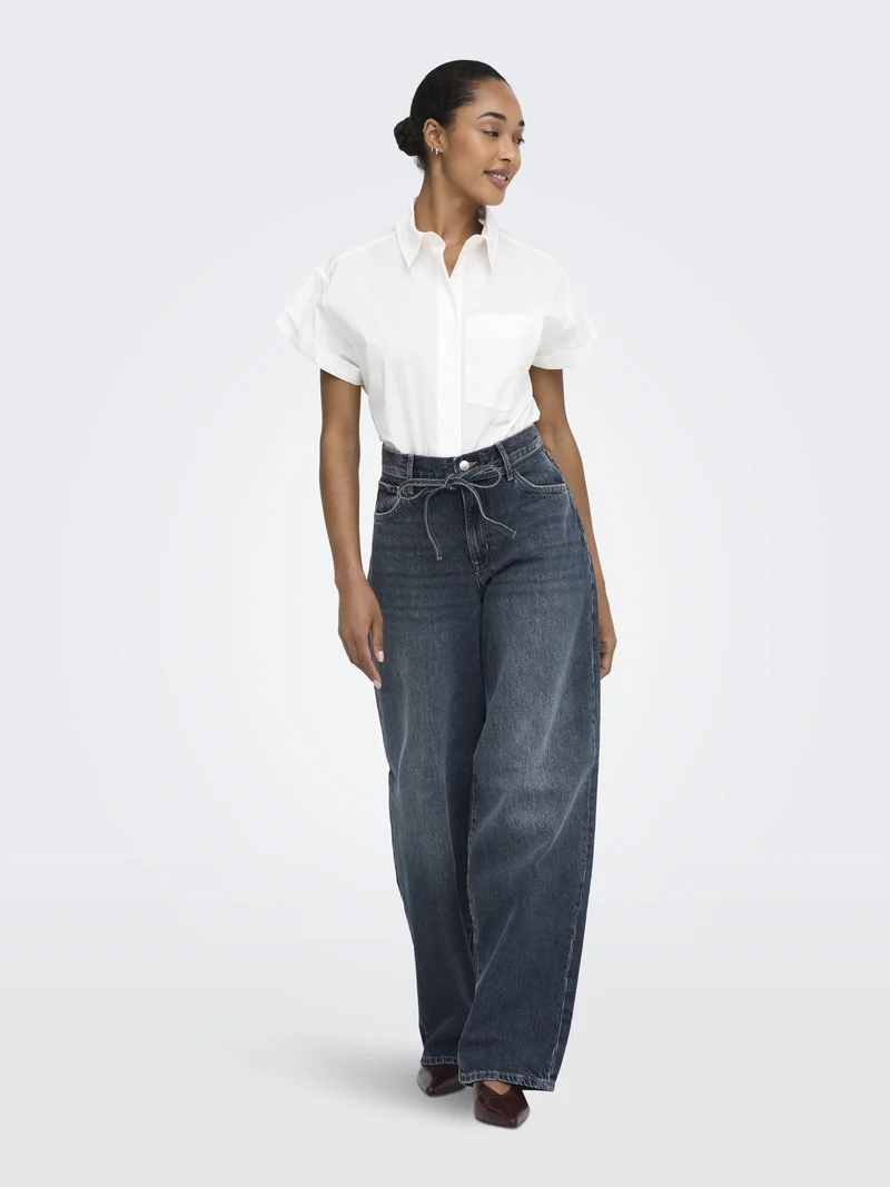 ONLGIANNA MW STRAIGHT DNM DOT003 NO, Special Blue Grey Denim