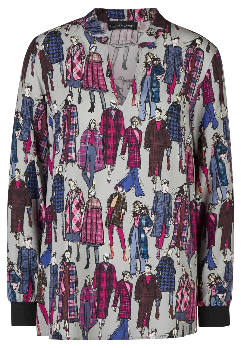 Bluse 1/1 Arm, Aubergine