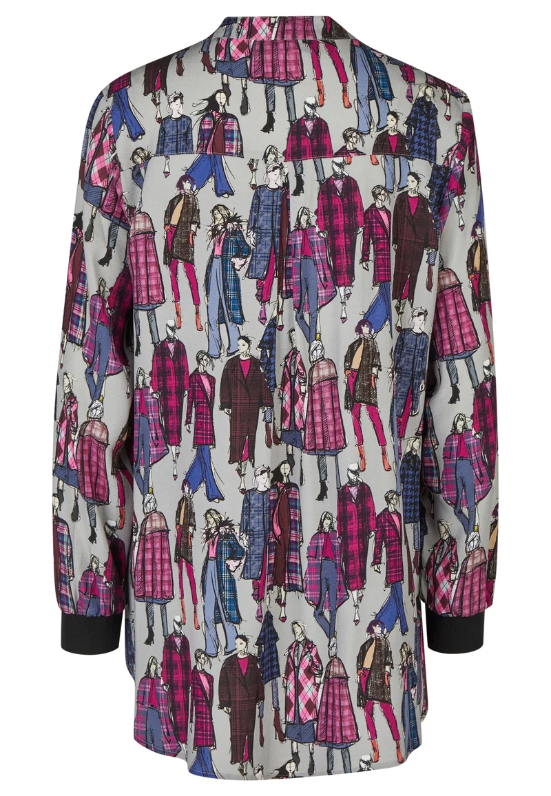 Bluse 1/1 Arm, Aubergine