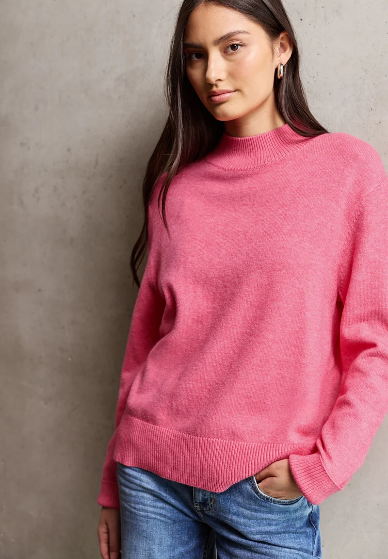 QR Studio_cosy sweater turtle, candy pink mel.