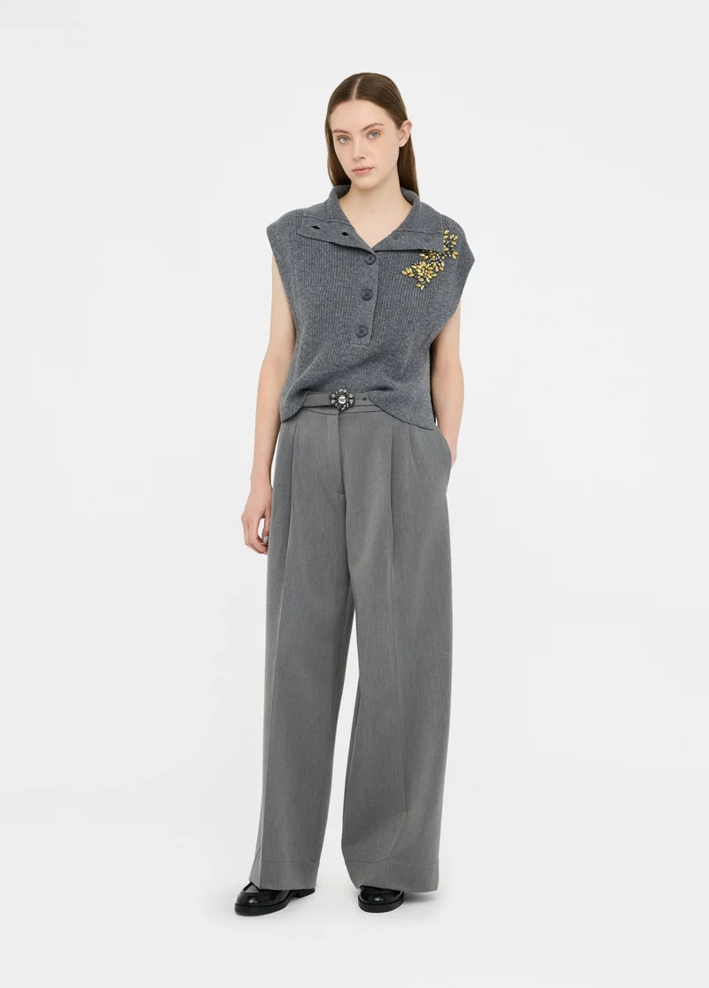 Palazzo Trousers with Belt