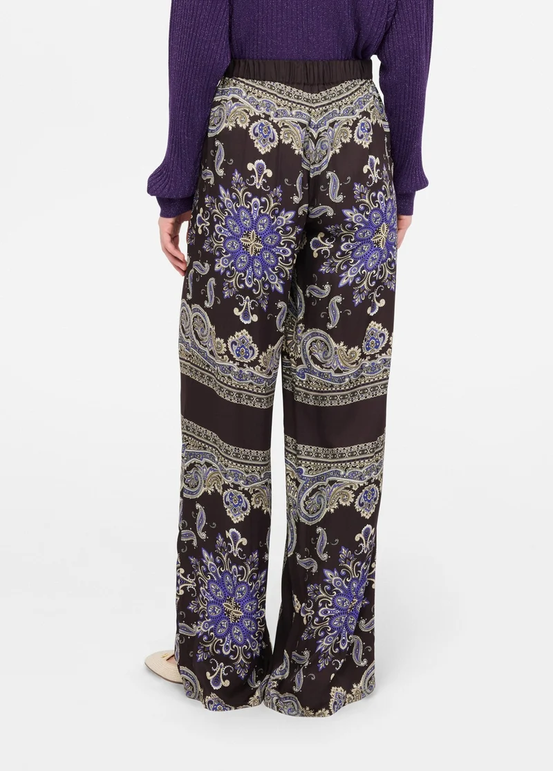 Printed Satin Trousers