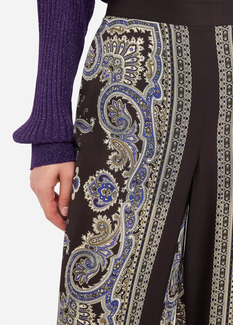 Printed Satin Trousers