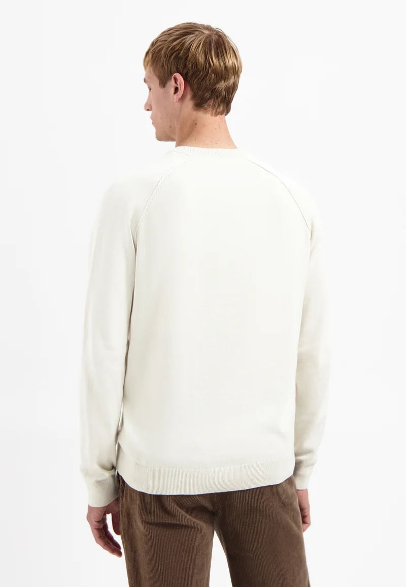 Pullover Crewneck Solid Waffle Knit, Kit