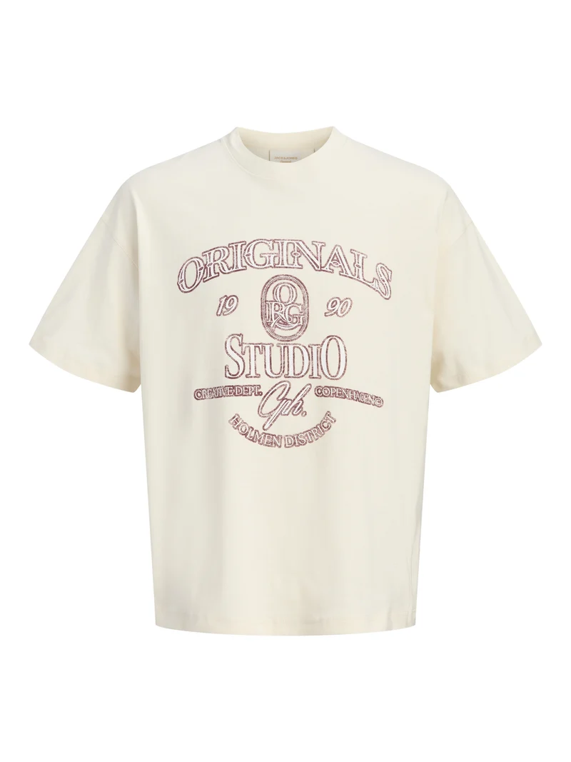 JORCHAMBERI TYPO TEE SS CN, Antique White