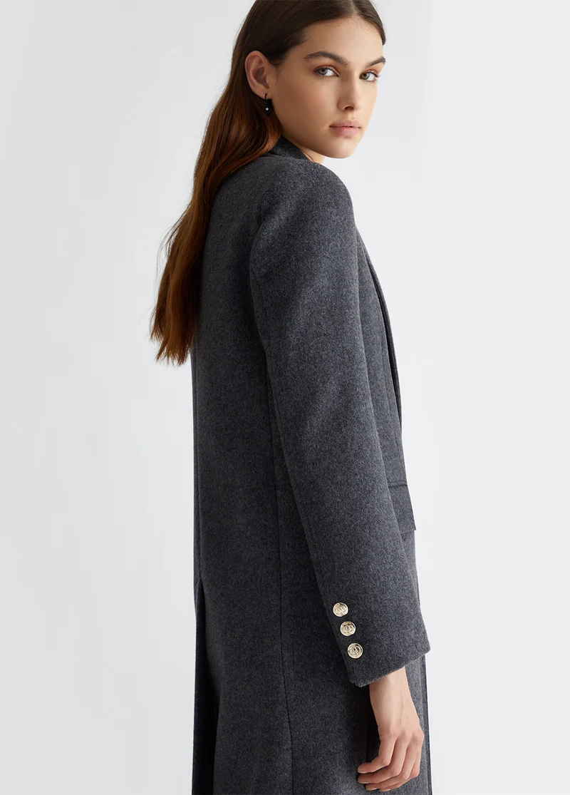 Slim-Fit Wool-Blend Coat