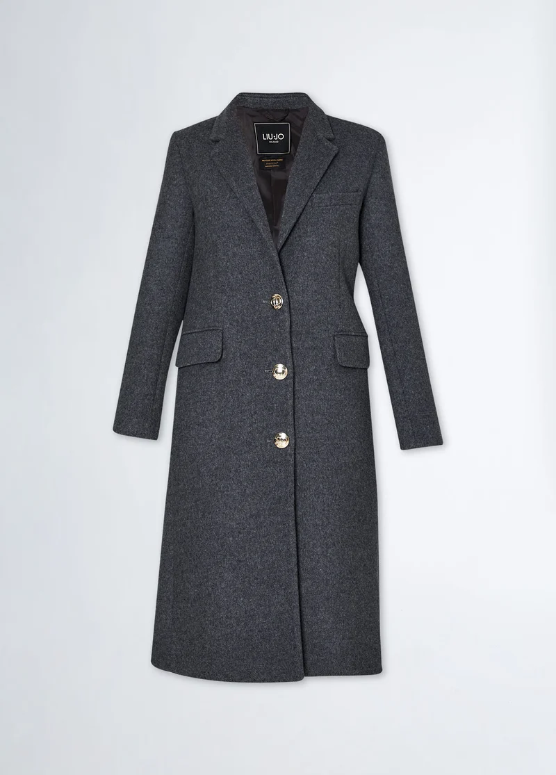 Slim-Fit Wool-Blend Coat