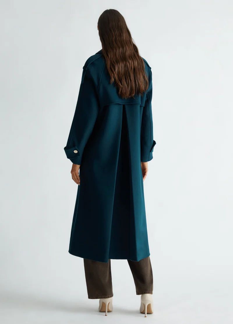 Wool Blend Trench Coat