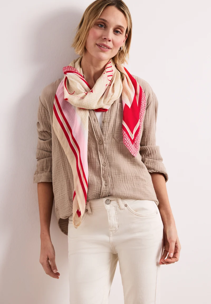 Modal Print Square, salsa red