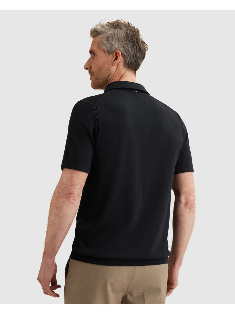 Short sleeve polo cotton modal mou, Sky Captain