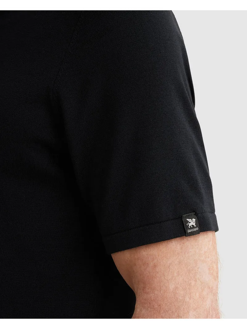 Short sleeve polo cotton modal mou, Sky Captain