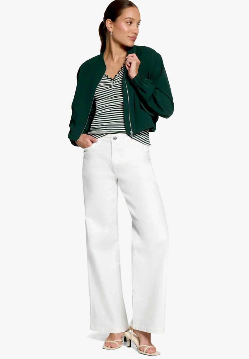 Shirt Kurz 1/2 Arm, Green/Cream