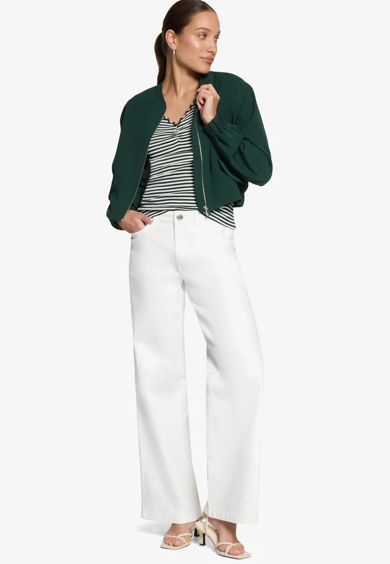 Shirt Kurz 1/2 Arm, Green/Cream