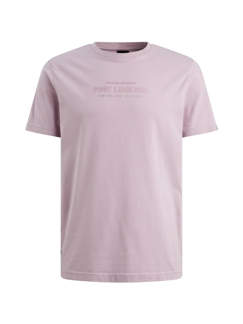 Short sleeve r-neck hd cotton elas, Lavender Frost