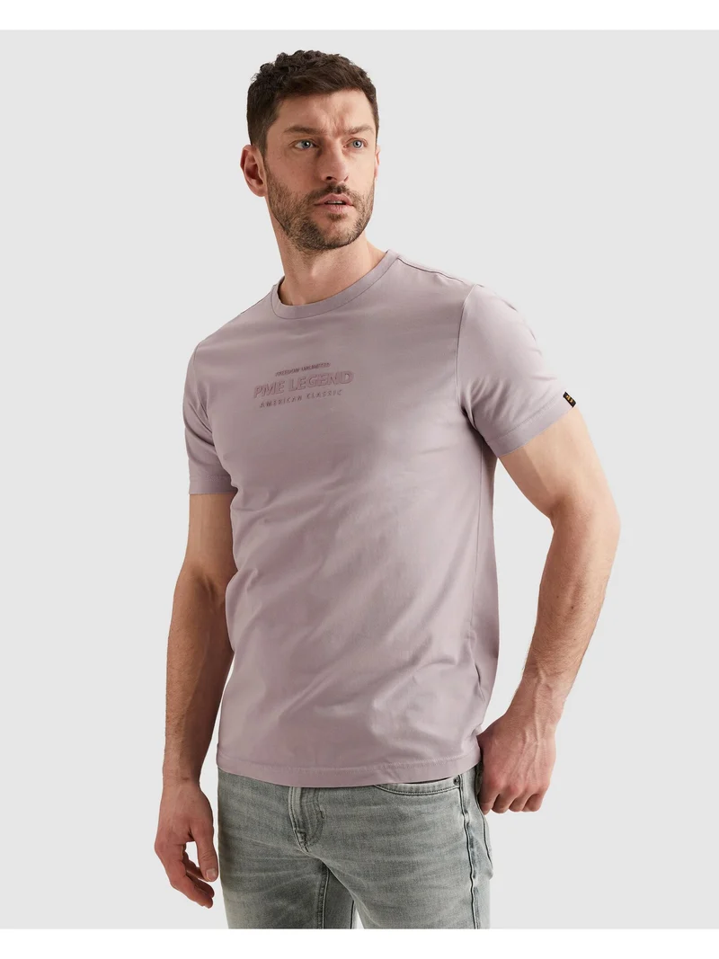 Short sleeve r-neck hd cotton elas, Lavender Frost