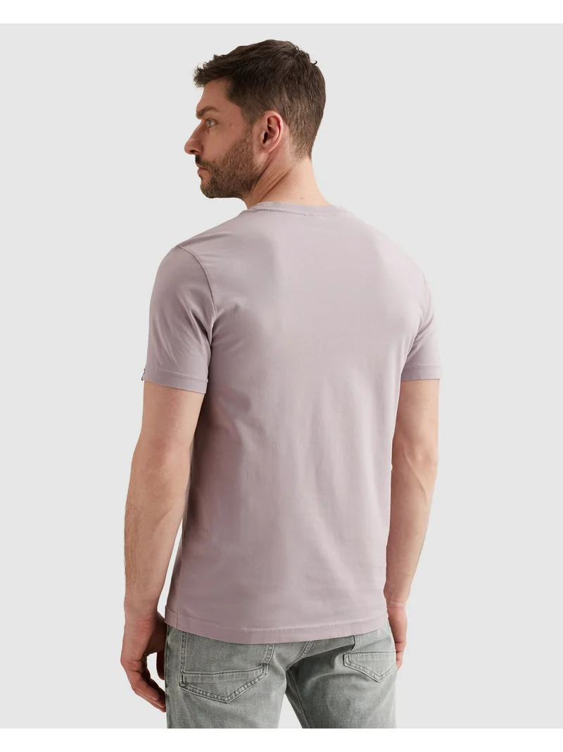 Short sleeve r-neck hd cotton elas, Lavender Frost