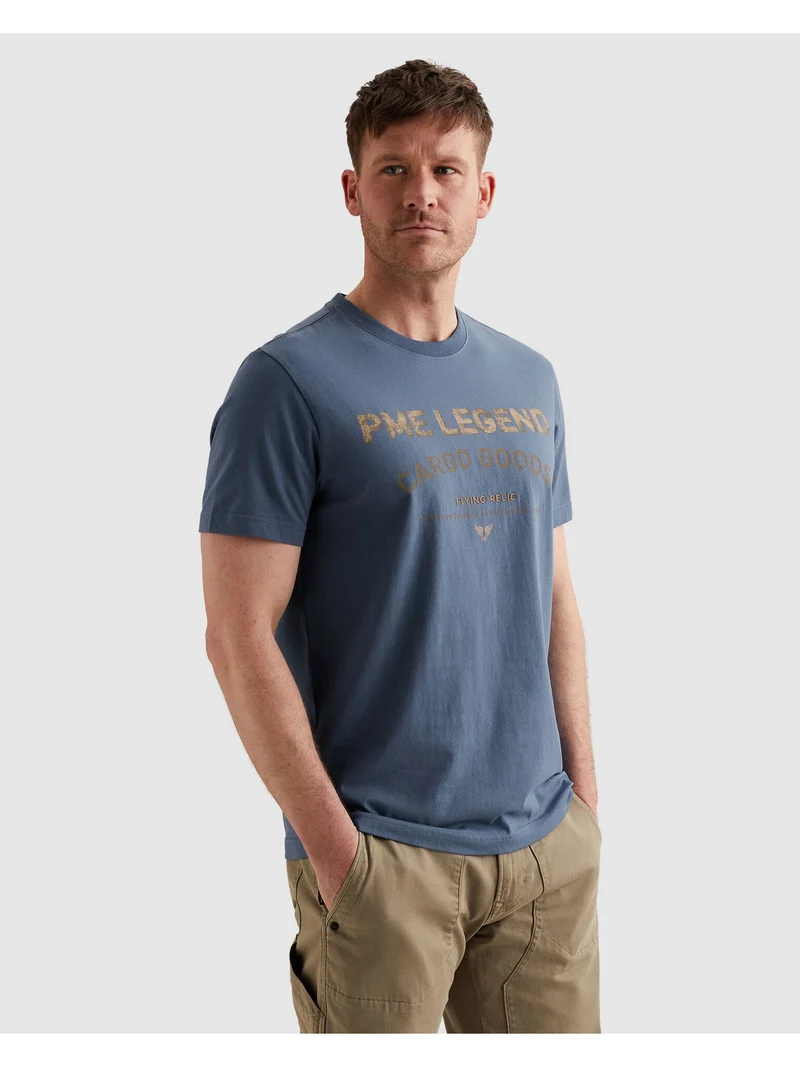 Short sleeve r-neck single jersey, Bijou Blue