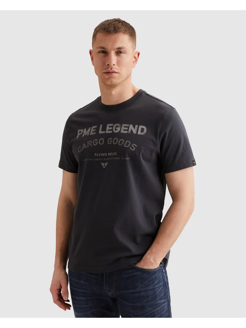 Short sleeve r-neck single jersey, Graphite