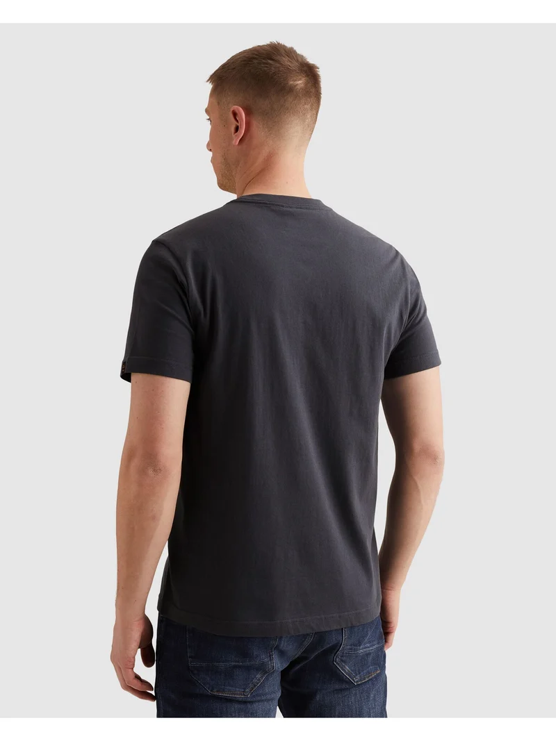 Short sleeve r-neck single jersey, Graphite