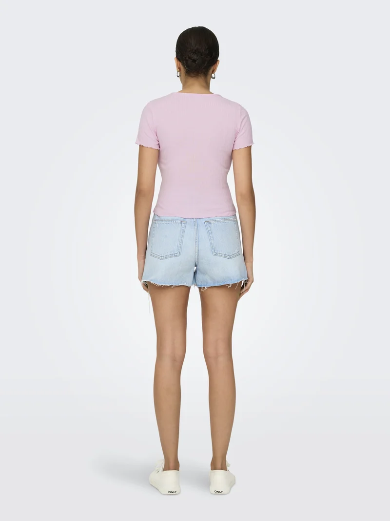 ONLEMMA S/S SHORT TOP NOOS JRS, Pink Lady