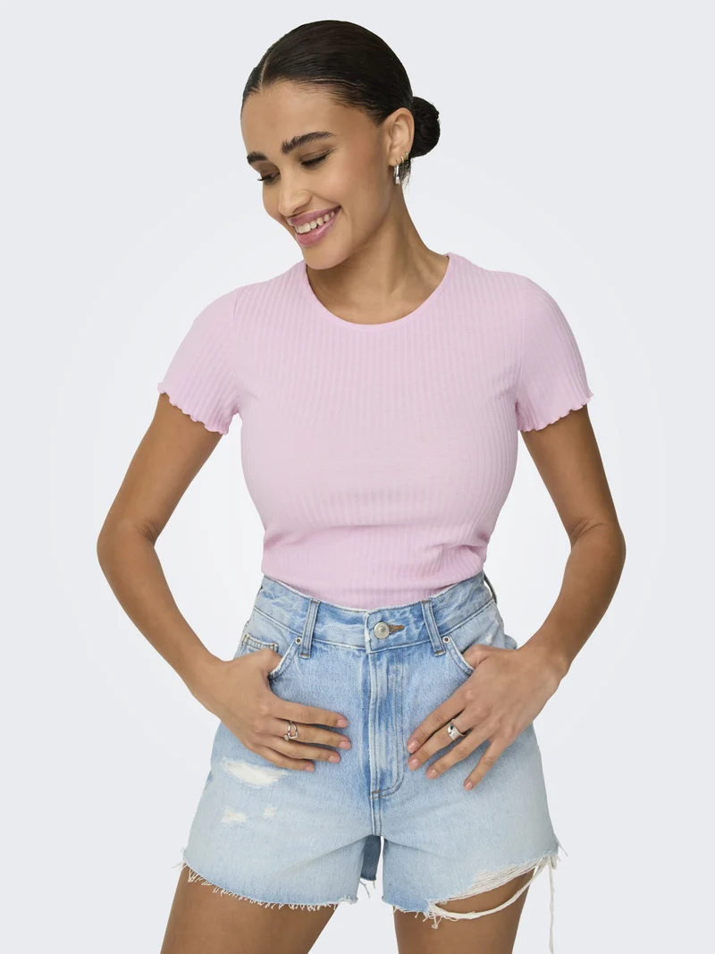 ONLEMMA S/S SHORT TOP NOOS JRS, Pink Lady