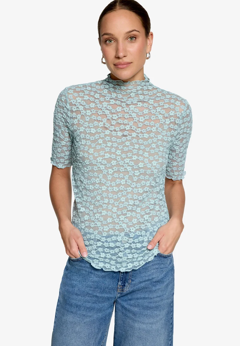 Shirt Kurz 1/2 Arm, Silver Blue