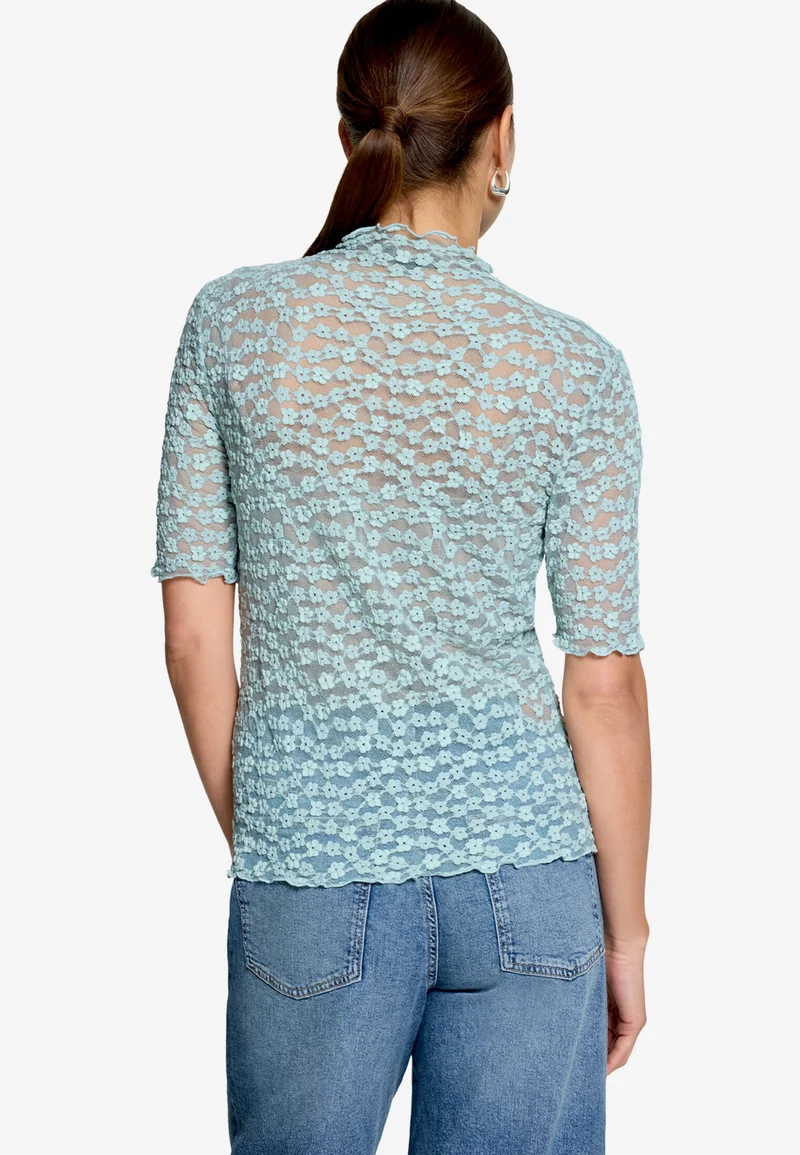 Shirt Kurz 1/2 Arm, Silver Blue