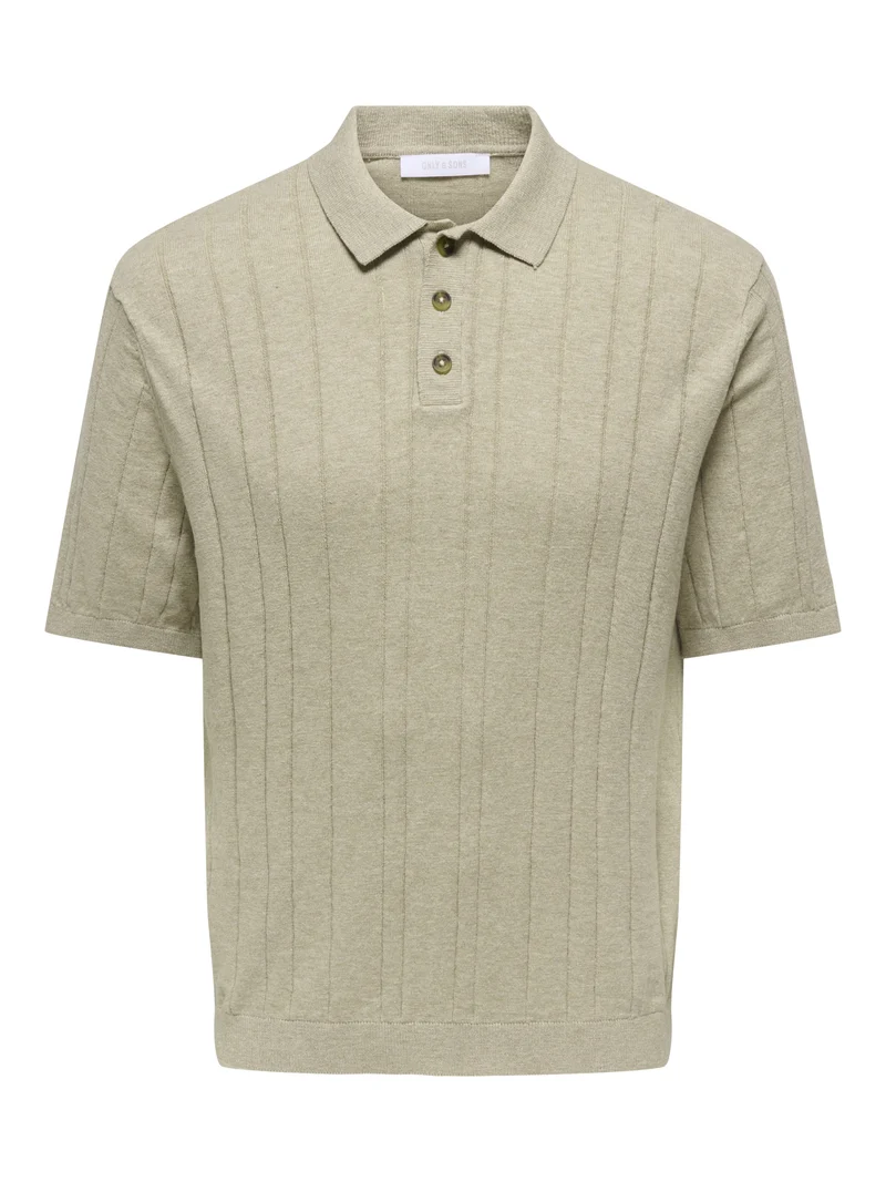 ONSSOFUS REG SS POLO KNIT FRML, Pure Cashmere