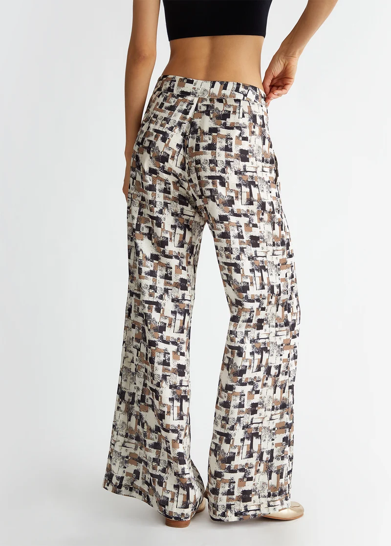 Printed Satin Trousers
