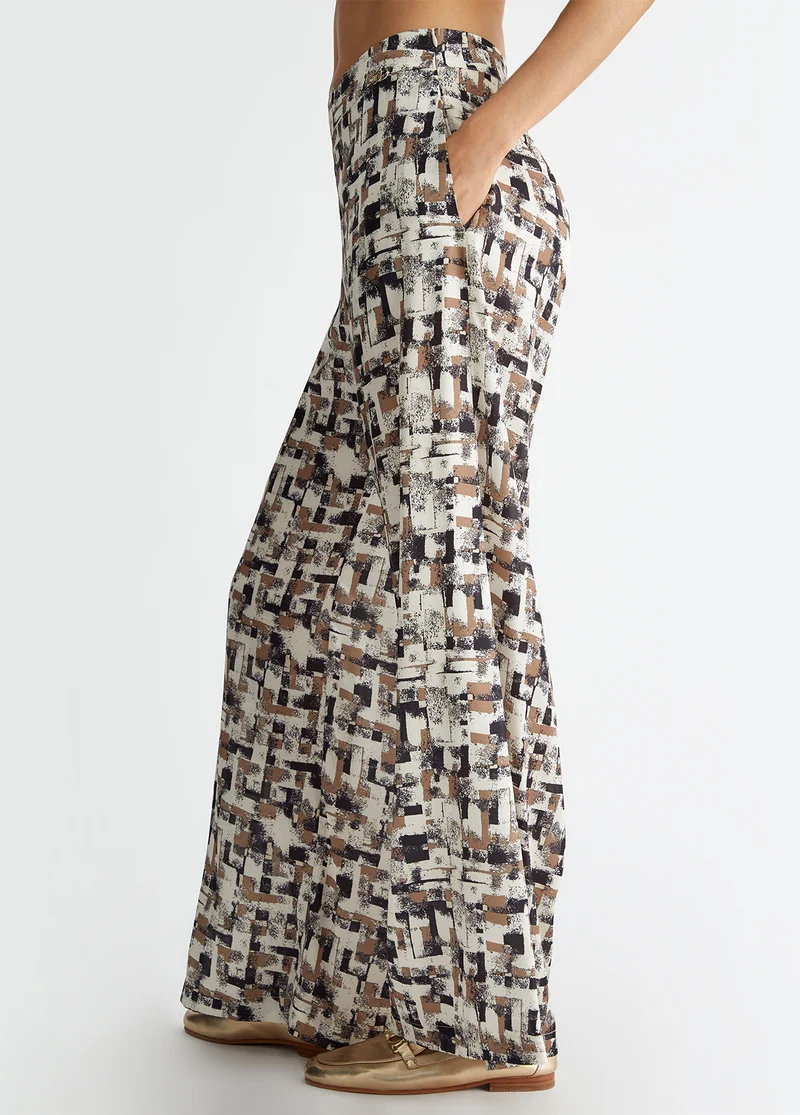 Printed Satin Trousers