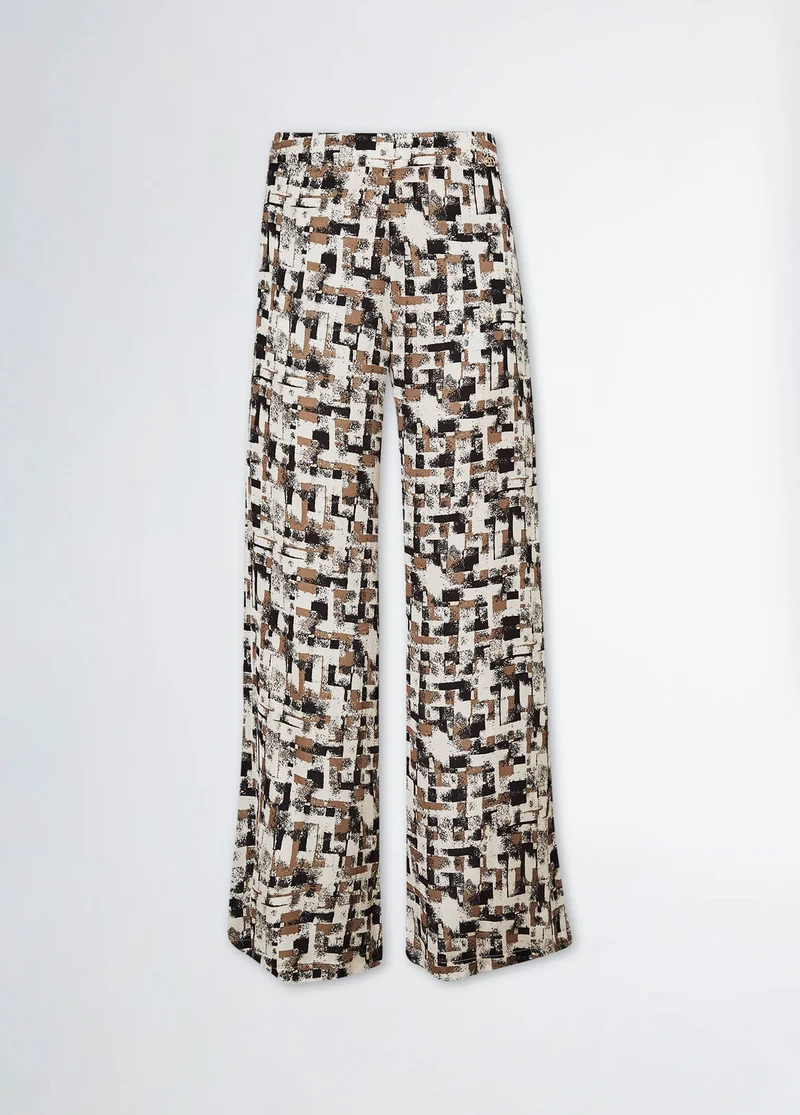 Printed Satin Trousers