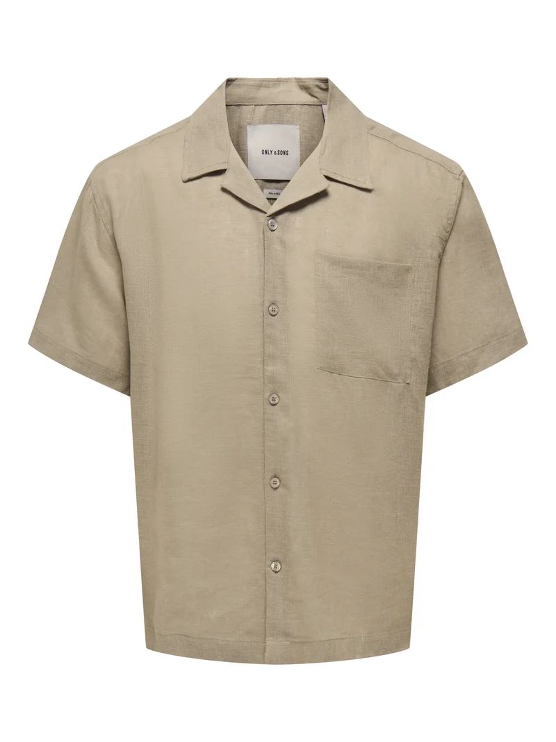 ONSLAURENCE RLX RESOR SS LINENBLEND, Chinchilla